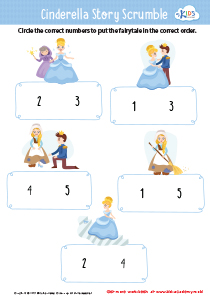 Cinderella Story Sequencing Worksheet: Free Printable PDF for Kids